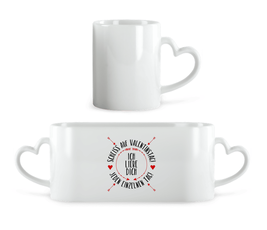 Vorschau: Liebe Dich Jeden Einzelnen Tag - Herztasse - Weiß - Vorne