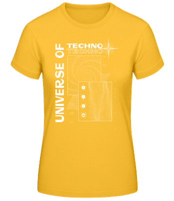 Universe Of Techno - Dámské basic tričko - Zlatožlutá - Napřed