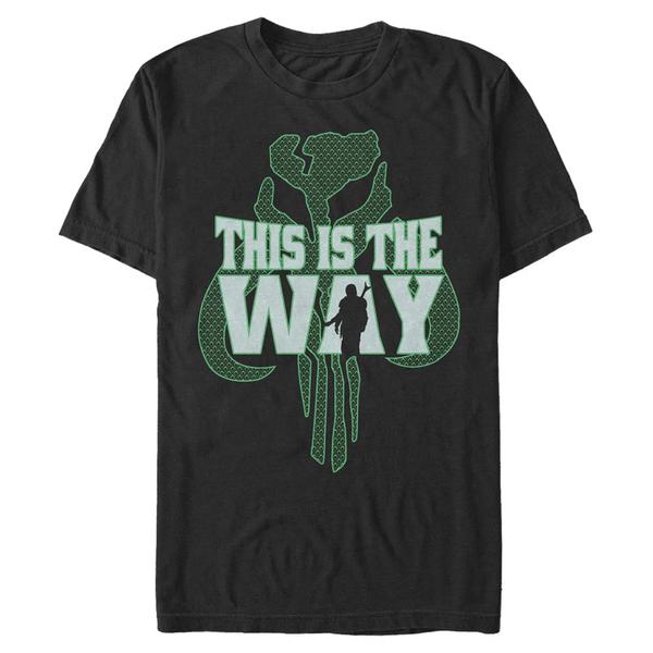 Aperçu: Star Wars - The Mandalorian - Logo WAY Pattern - Homme T-shirt - Noir - Devant