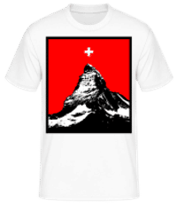 Matterhorn - Pánske basic tričko - Biela - Predné