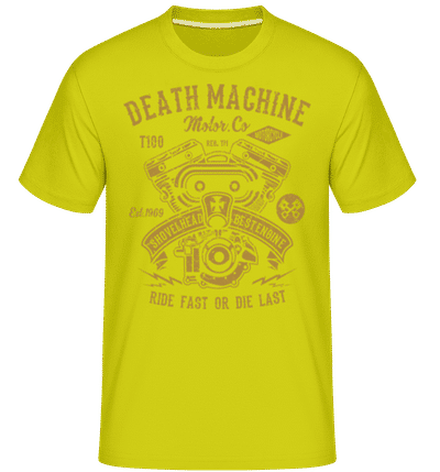 Death Machine -  Shirtinator Men's T-Shirt - Lime - Front