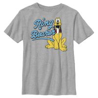 Disney Classics - Mickey Mouse - Pluto Ring - Kids T-Shirt - Heather grey - Front
