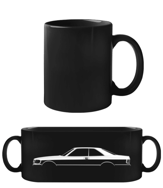 Aperçu: 'Mercedes 500 SEC C126' Silhouette - Tasse Noire - Noir - Devant