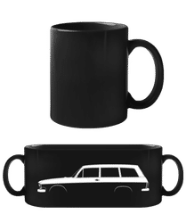'Audi 80 Variant F103' Silhouette · Tasse Noire