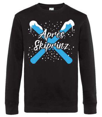 Après Skiprinz - Männer Standard Pullover - Schwarz - Vorne