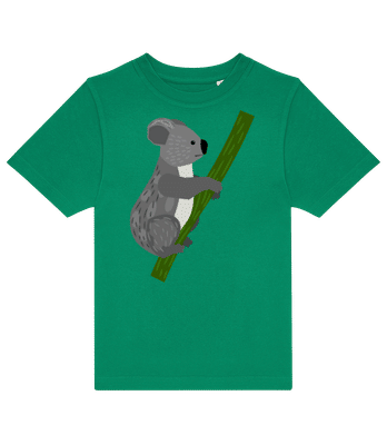 koala - Detské tričko B&C - Irish green - Predné