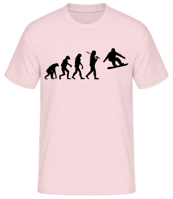 Évolution du snowboard - T-shirt standard Homme - Rose - Devant