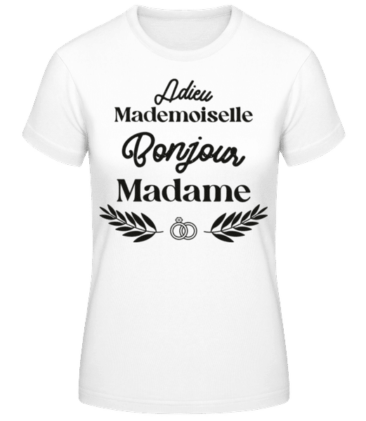 Aperçu: Adieu Mademoiselle - T-shirt standard Femme - Blanc - Devant
