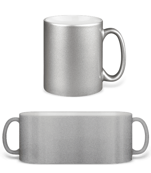 Preview: Glitter mug - Silver - Front