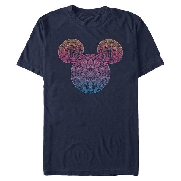 Aperçu: Disney - Mickey Mouse - Mickey Mandala Fill - Homme T-shirt - Bleu marine - Devant