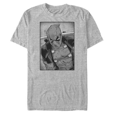 Marvel - Deadpool - Deadpool Black And White - Homme T-shirt - Gris chiné - Devant