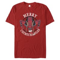 Marvel - Deadpool - Deadpool Merry Chimichangas - Vánoce - Pánské Tričko - Červená - Napřed