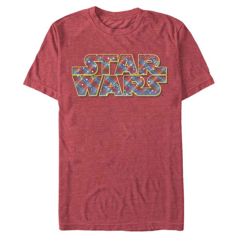 Vista previa: Star Wars - Logo Wrapping - Hombres Camiseta - Rojo moteado - delante