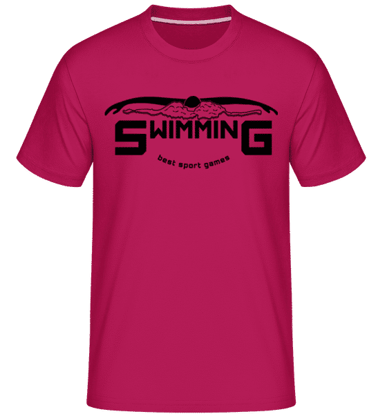 Preview: Swimming Sign -  Shirtinator Men's T-Shirt - Magenta - Front