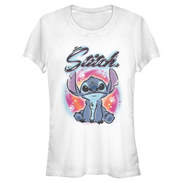 Aperçu: Disney Classics - Lilo & Stitch - Stitch Airbrush - Femme T-shirt - Blanc - Devant
