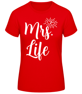 Mrs Life - T-shirt standard Femme - Rouge - Devant
