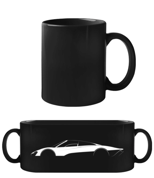 Preview: 'McLaren Speedtail' Silhouette - Black Mug - Black - Front