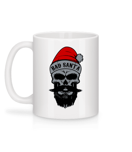 Aperçu: Bad Santa Skull - Mug en céramique blanc - Blanc - Derrière