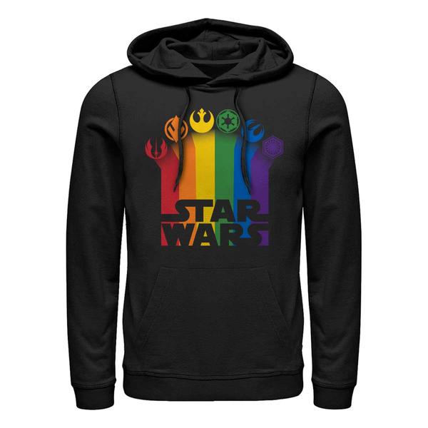 Aperçu: Star Wars - Icons Icon Trails Logo - Pride - Unisex Sweat à capuche - Noir - Devant