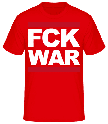 FCK WAR - Men's Basic T-Shirt - Red - Front