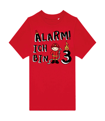 Alarm Ich Bin 3 - Kinder T-Shirt B&C - Rot - Vorne