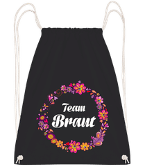 JGA Team Braut Blumenkranz · Turnbeutel