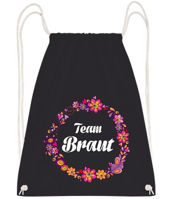 Team Braut - Turnbeutel - Schwarz - Vorn