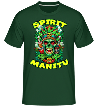 Cannabis Spirit Manitu - Shirtinator Men's T-Shirt - Bottle green - Front