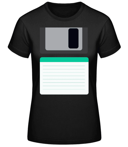 Aperçu: Déguisement De Disquette - T-shirt standard Femme - Noir - Devant