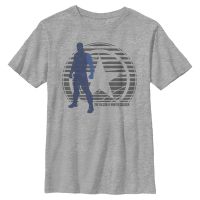 Marvel - Falcon a Winter Soldier - Winter Soldier Simple Lockup - Dětské Tričko - Melírově šedá - Napřed