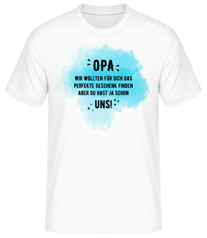 Vorschau: Opa Hast Ja Schon Uns - Männer Basic T-Shirt - Weiß - Vorne