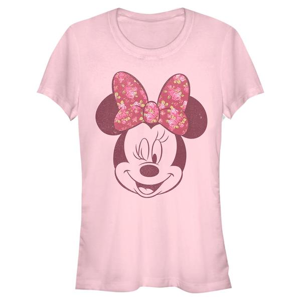 Disney - Mickey Mouse - Minnie Mouse Love Rose - Femme T-shirt - Rose - Devant
