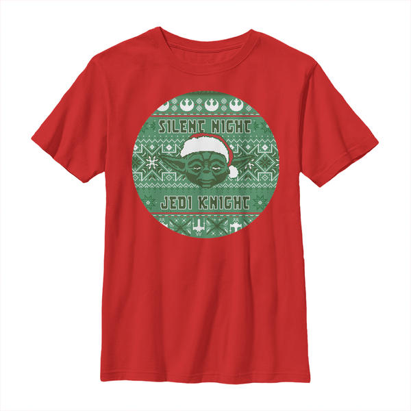 Aperçu: Star Wars - Yoda Silent One - Christmas - Enfant T-shirt - Rouge - Devant