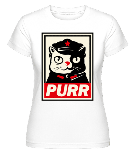 Aperçu: Purr -  T-shirt Shirtinator femme - Blanc - Devant