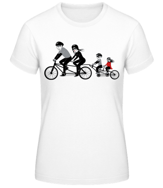 Aperçu: Famille En Bicyclette - T-shirt standard Femme - Blanc - Devant