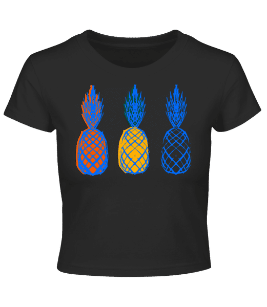 Aperçu: Peinture D'Ananas - Crop top - Noir - Devant
