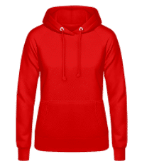 Sweat à capuche basique pour femme - Rouge - Devant