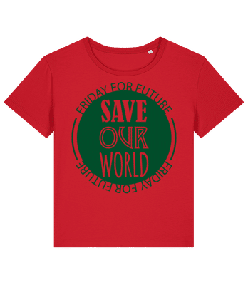 Save Our World - Women's organic T-shirt Stanley Stella 2.0 - Red - Front