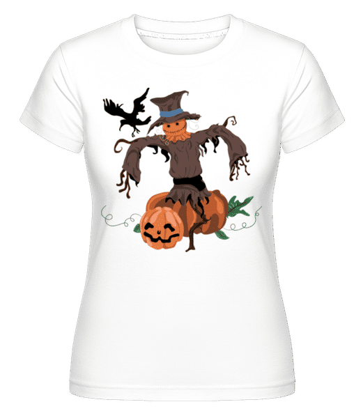 Aperçu: Citrouille Et Épouventail -  T-shirt Shirtinator femme - Blanc - Devant