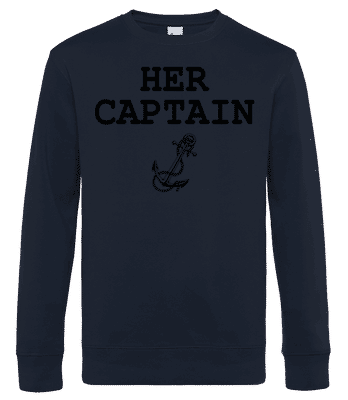Her Captain - Sweat-shirt standard pour homme - Bleu marine - Devant