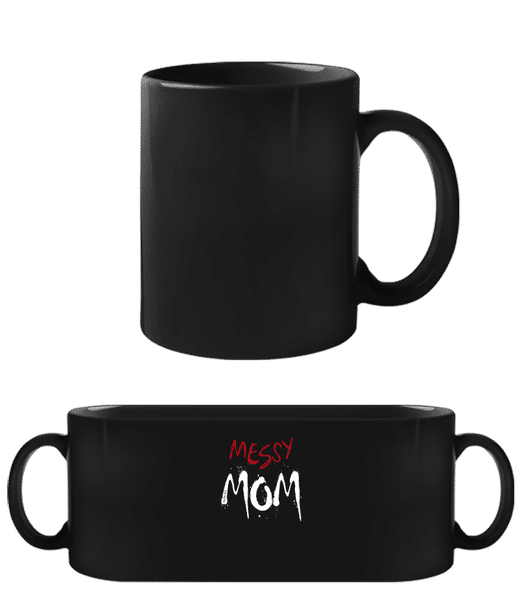 Aperçu: Messy Mom Momlife - Tasse Noire - Noir - Devant