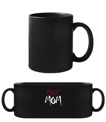 Messy Mom Momlife - Tasse Noire - Noir - Devant