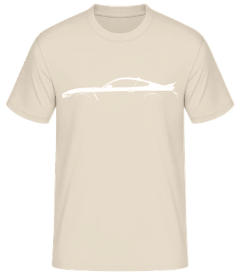 'Ford Shelby GT350 2015' Silhouette - T-shirt standard Homme - Crème - Devant