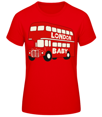 London City Transport Red Bus Baby - Dámské basic tričko - Červená - Napřed