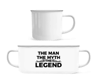 The Man The Myth The Legend - Tasse Émaillée - Blanc - Devant