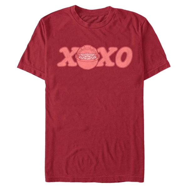 Aperçu: Star Wars - The Mandalorian - Grogu Exes and s - Valentine's Day - Homme T-shirt - Cerise - Devant