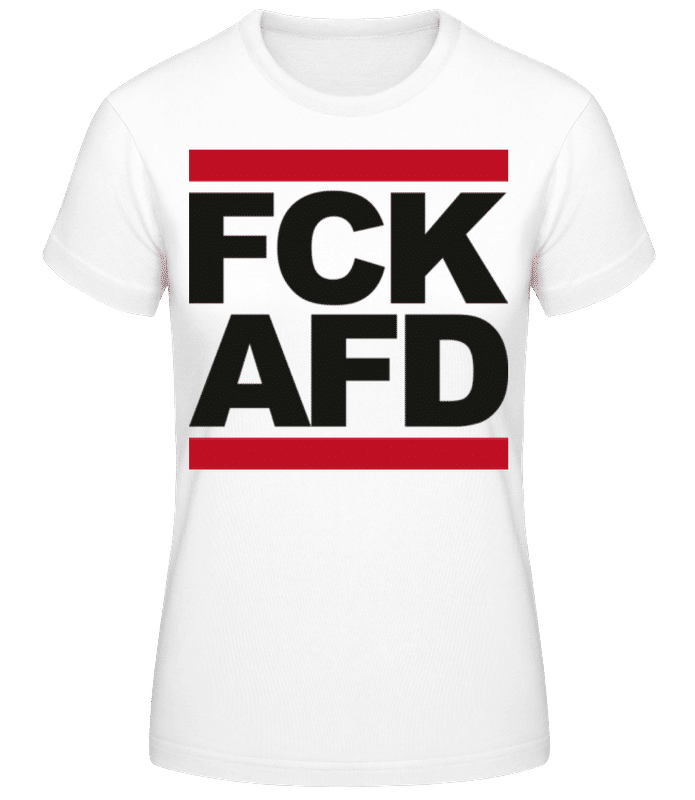Vorschau: FCK AFD Schwarz - Frauen Basic T-Shirt - Weiß - Vorne