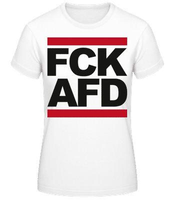 FCK AFD Schwarz - Frauen Basic T-Shirt - Weiß - Vorne