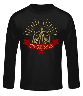 Gin-gle Bells - T-shirt à manches longues standard Homme - Noir - Devant
