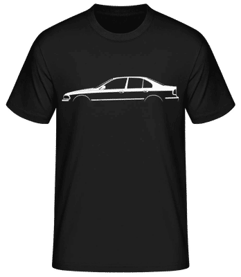 'BMW M5 E39' Silhouette - Camiseta básica para hombre - Negro - delante
